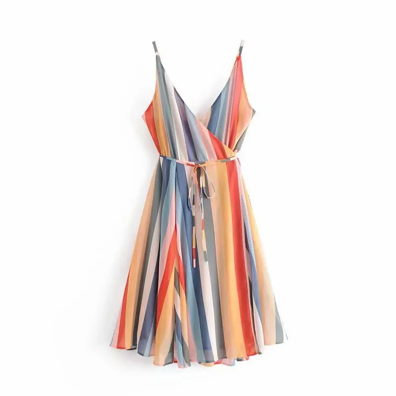 2019 Spring Europe And America WOMEN'S Dress Solid Bandage Cloth Rainbow Holiday Wrap-Strapped Dress Strapped Dress 6750
2019 Spring Europe And America WOMEN'S Dress Solid Bandage Cloth Rainbow Holiday Wrap-Strapped Dress Strapped Dress 6750