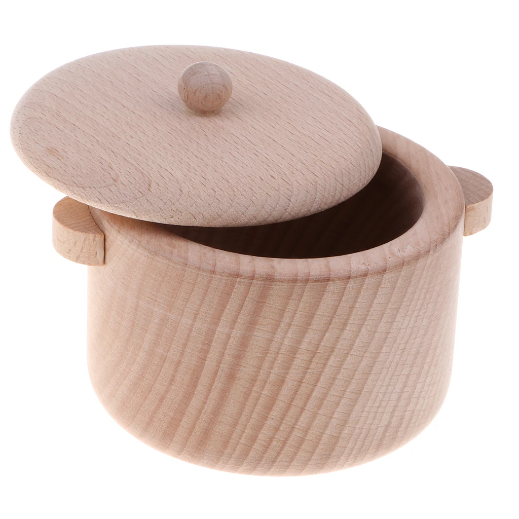 2Pcs Children Wooden Toy Kitchen Pretend Play Cooking Utensil, Saucepan and Pan 2Pcs Children Wooden Toy Kitchen Pretend Play Cooking Utensil, Saucepan and Pan