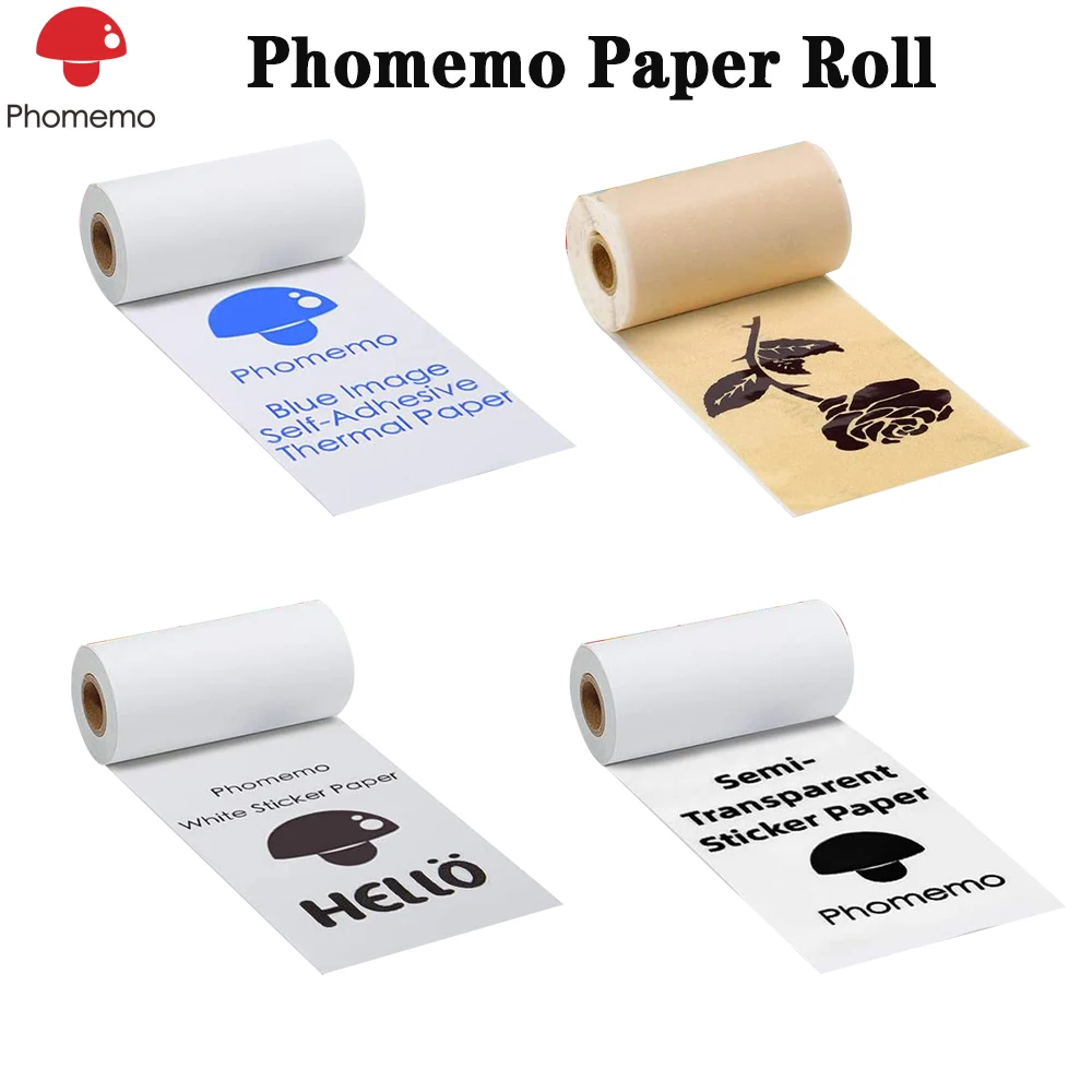 Phomemo Paper Roll Printable Sticker Thermal Self Adhesive Photo Label Cheap Paper for Phomemo M02/M02S/M02Pro Pocket Printer
Phomemo Paper Roll Printable Sticker Thermal Self Adhesive Photo Label Cheap Paper for Phomemo M02/M02S/M02Pro Pocket Printer