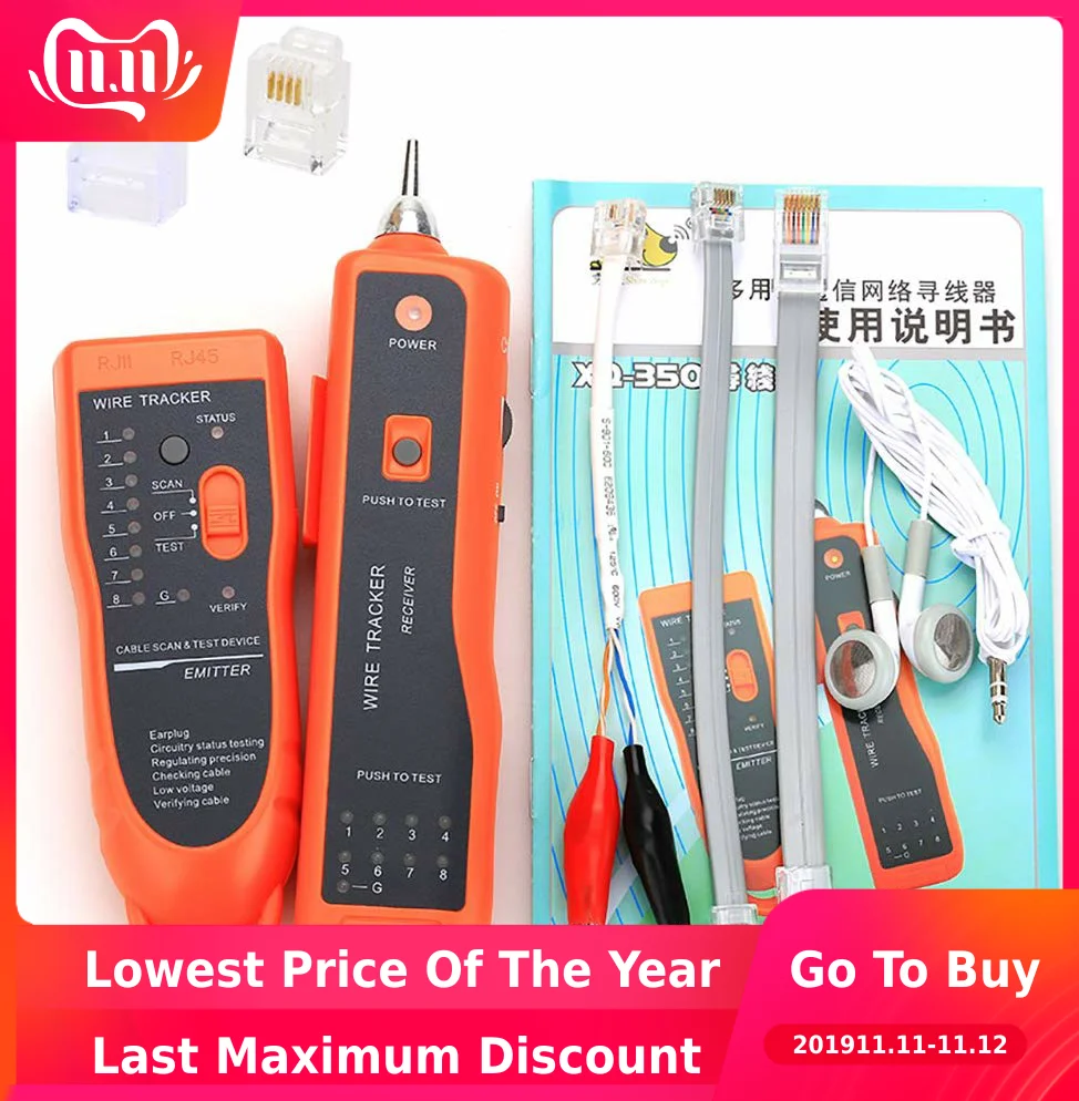 New RJ11 RJ45 Cat5 Cat6 Telephone Wire Tracker Tracer Toner Ethernet UTP LAN Network Cable Tester Detector Line Finder
New RJ11 RJ45 Cat5 Cat6 Telephone Wire Tracker Tracer Toner Ethernet UTP LAN Network Cable Tester Detector Line Finder