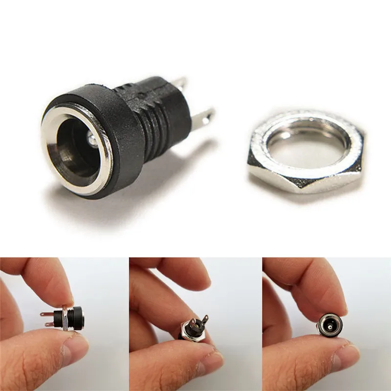 5Pcs 3A 12v Types 5.5*2.1 For DC Power Supply Jack Socket Female Panel Mount Connector 5.5mm 2.1mm Plug Adapter 2 Terminal
5Pcs 3A 12v Types 5.5*2.1 For DC Power Supply Jack Socket Female Panel Mount Connector 5.5mm 2.1mm Plug Adapter 2 Terminal