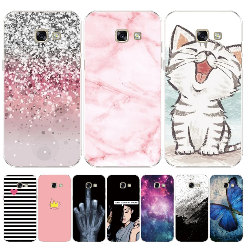 Мягкий силиконовый чехол для Samsung Galaxy A5 2017 Fundas A3 A7 Роскошные Защитные чехлы