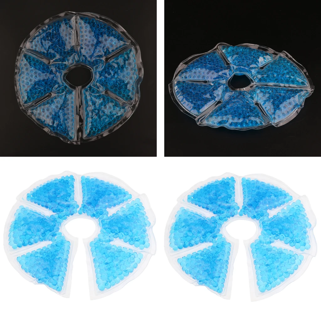 2Pcs Reusable Breastfeeding Hot Cold Gel Ice Pack Pad for Nursing Mother 2Pcs Reusable Breastfeeding Hot Cold Gel Ice Pack Pad for Nursing Mother