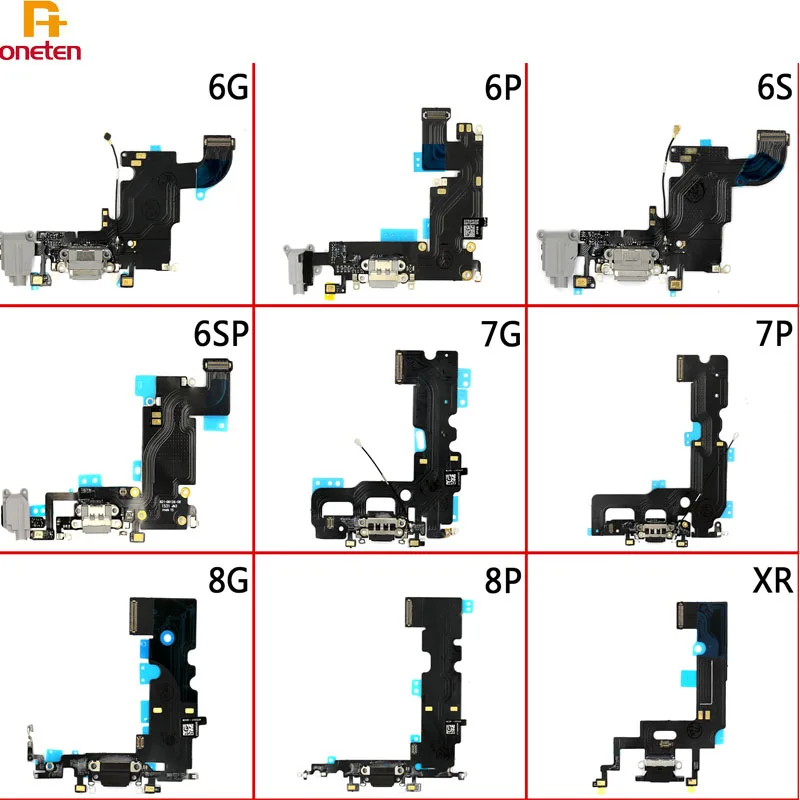 

Charge Flex Cable For iphone6G 6P 6S 6SP 7G 7P 8G 8P X XS XR XSMAX Tail Plug Audio Earphone Flex Cable Charging Cable Assembly