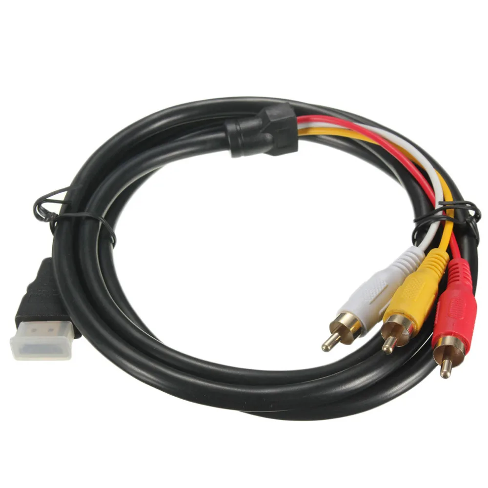 5 Feet 1080P HDTV HDMI Male to 3 RCA Audio Video AV Cable Cord Adapter Converter Connector Component Cable Lead For HDTV NEW
5 Feet 1080P HDTV HDMI Male to 3 RCA Audio Video AV Cable Cord Adapter Converter Connector Component Cable Lead For HDTV NEW