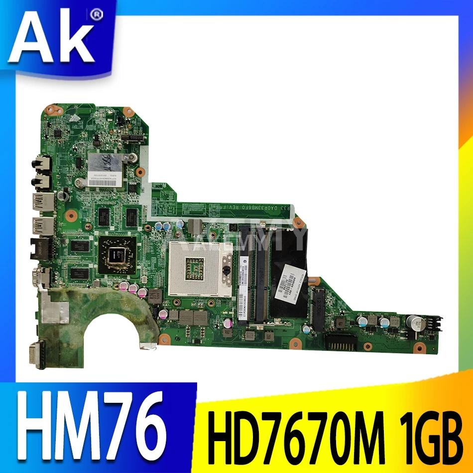 Для HP G4-2000 G6-2000 G7-2000 680570-001 Материнская плата ноутбука 680570-501 DA0R33MB6F1 DA0R33MB6F0 HM76 HD 7670M 1