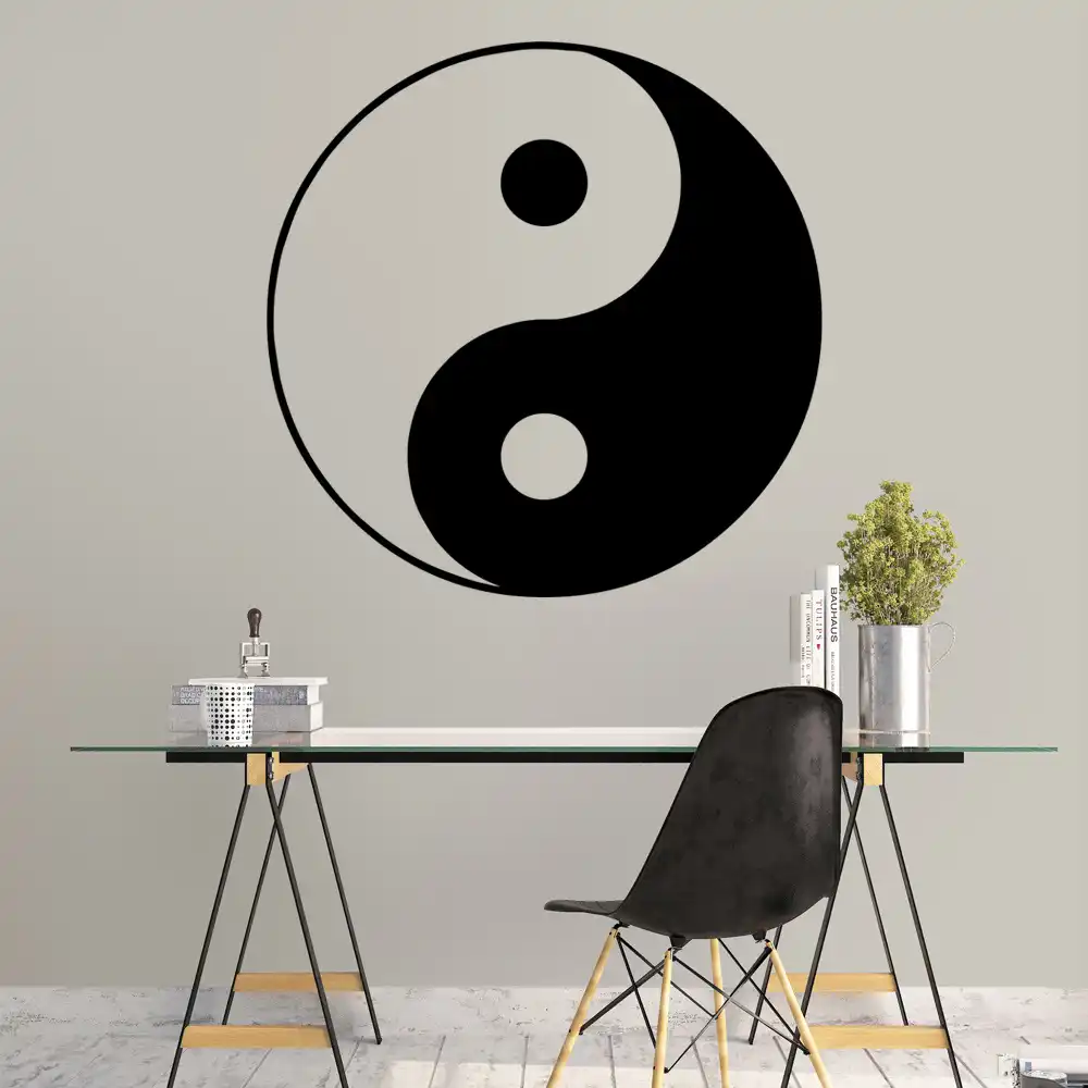 classic the yin and yang diagrams wall stickers modern fashion