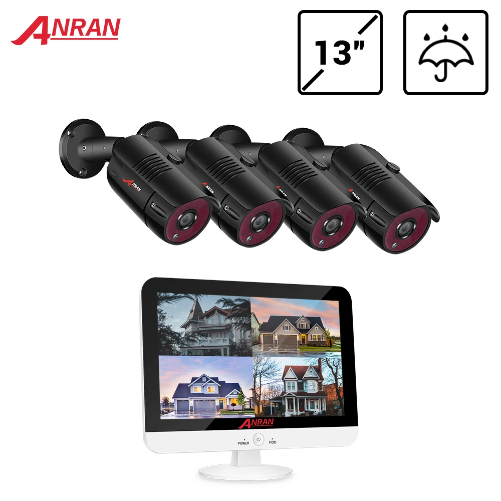 ANRAN 13-Inch LCD Monitor Video Surveillance System AHD Outdoor Camera Security Camera System NVR Waterproof Night Vision IP66
ANRAN 13-Inch LCD Monitor Video Surveillance System AHD Outdoor Camera Security Camera System NVR Waterproof Night Vision IP66