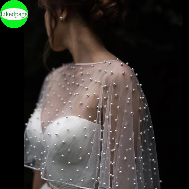 Pearl Cape Short Front Long Back Bolero Women Wedding Bride Accessories Chalas Mujer Peleryna Cloak Chaqueta Novia Shawl Wraps
Pearl Cape Short Front Long Back Bolero Women Wedding Bride Accessories Chalas Mujer Peleryna Cloak Chaqueta Novia Shawl Wraps