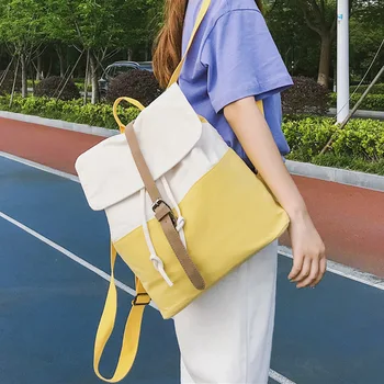 Literary Small Fresh Shoulder Women's Student Bag Canvas Stitching Contrast Color Package Harajuku Simple Wild Casual Backpack
Literary Small Fresh Shoulder Women's Student Bag Canvas Stitching Contrast Color Package Harajuku Simple Wild Casual Backpack