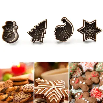 4pcs Cookie Stamp Biscuit DIY Mold Christmas 3D Cake Plunger Cutter Baking Mould Cookie Cutters Pastry Tool Christmas Decoration
4pcs Cookie Stamp Biscuit DIY Mold Christmas 3D Cake Plunger Cutter Baking Mould Cookie Cutters Pastry Tool Christmas Decoration