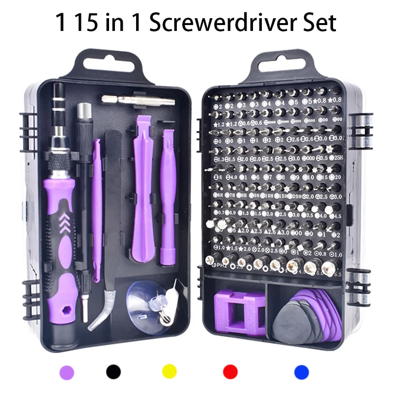 115 in 1 Screwdriver Set Precision Screwdriver Kit Mobile Phone Electronic Products Fix Multifunctional Hand Tool Set
115 in 1 Screwdriver Set Precision Screwdriver Kit Mobile Phone Electronic Products Fix Multifunctional Hand Tool Set