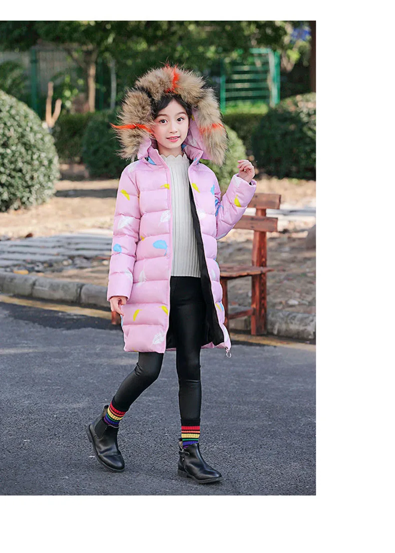 Girls Winter Coats Kids 2019 Winter Jacket For Girls Cotton-padded Clothes Children's Hooded Velour Girls Jackets Outwear 3-12t