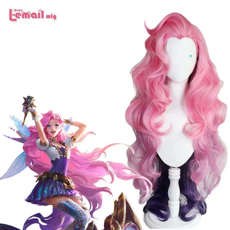 L-email wig Seraphine Cosplay Wig LoL KDA The Starry-Eyed Songstress Sreaphine Wigs Pink Mixed Purple Loose Wave Synthetic Hair 
L-email wig Seraphine Cosplay Wig LoL KDA The Starry-Eyed Songstress Sreaphine Wigs Pink Mixed Purple Loose Wave Synthetic Hair