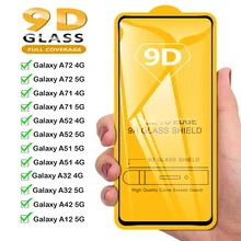 Protecteur d'écran, en verre trempé 9D, pour Samsung Galaxy A52 A52S A51 A71 A72 A32 A22 A12 4G 5G=