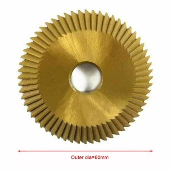60Teeth Titanium-plated High Speed Steel Gold Milling Cutter Locksmith Equipment
60Teeth Titanium-plated High Speed Steel Gold Milling Cutter Locksmith Equipment