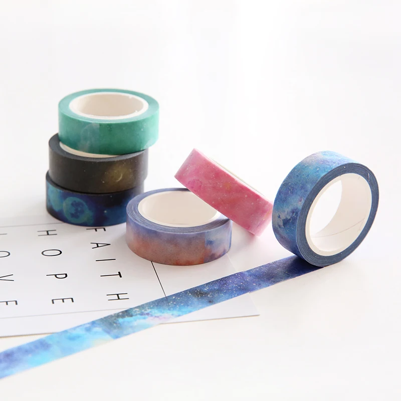 7 pcs/Lot Dreamlike paper masking stickers 15mm*8m Fatanstic nebula tapes for diary album scrapbooking decoration FJ187
7 pcs/Lot Dreamlike paper masking stickers 15mm*8m Fatanstic nebula tapes for diary album scrapbooking decoration FJ187