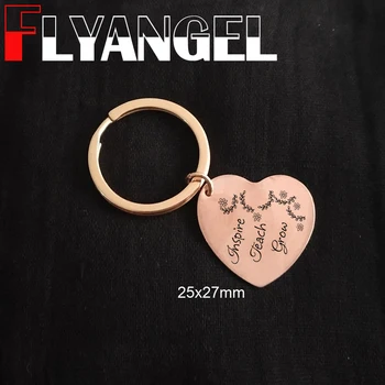 FLYANGEL Heart Key Chain Engraved Inspire Teach Grow Teacher Keyring Key Holder Jewelry Teacher's Day Jewelry Gifts Key Tag
FLYANGEL Heart Key Chain Engraved Inspire Teach Grow Teacher Keyring Key Holder Jewelry Teacher's Day Jewelry Gifts Key Tag