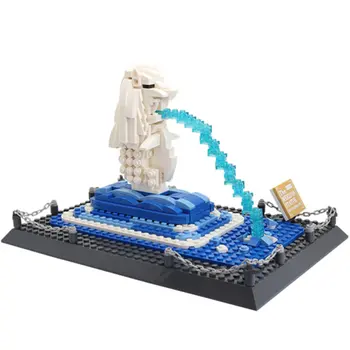 World Famous Architecture Building Blocks Singapore Merlion Park model Compatible with city Sets Bricks Toys for Children gifts
World Famous Architecture Building Blocks Singapore Merlion Park model Compatible with city Sets Bricks Toys for Children gifts