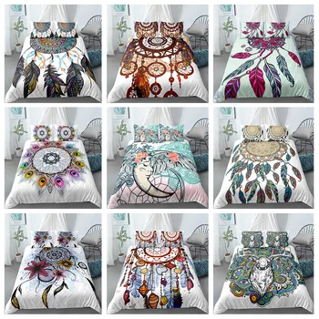 Colorful Dream-catcher Bedding Set Queen King Size Bohemian Feather Printed Duvet Cover 2 Or 3pcs With Pillowcase Bed Sets
Colorful Dream-catcher Bedding Set Queen King Size Bohemian Feather Printed Duvet Cover 2 Or 3pcs With Pillowcase Bed Sets