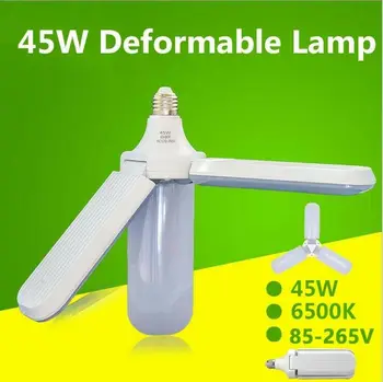 45W Deformable LED Garage Lights Bulb Adjustable Trilight Workshop Ceiling Light 6000K Trefoil Foldable Lights Bulb
45W Deformable LED Garage Lights Bulb Adjustable Trilight Workshop Ceiling Light 6000K Trefoil Foldable Lights Bulb