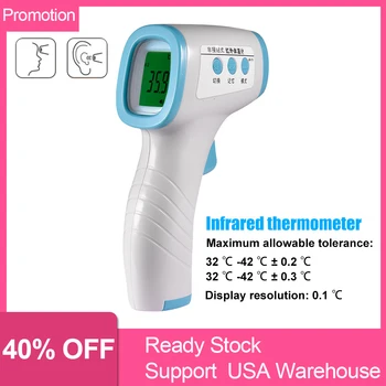 Digital LCD Temperature Meter Infrared Thermometer Non-Contact Handheld Laser Temp Tester 32~42 Celsius Infrared Thermometer 40p
Digital LCD Temperature Meter Infrared Thermometer Non-Contact Handheld Laser Temp Tester 32~42 Celsius Infrared Thermometer 40p