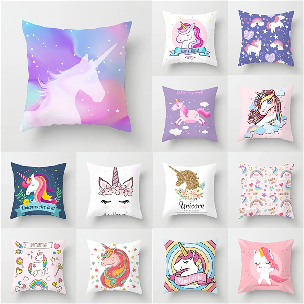 Unicorn Pillow Cushion Cover 45X45CM Unicorn Throw Pillow Wedding Christmas Pillow Covers Decorative Polyester Sofa Pillow Case
Unicorn Pillow Cushion Cover 45X45CM Unicorn Throw Pillow Wedding Christmas Pillow Covers Decorative Polyester Sofa Pillow Case