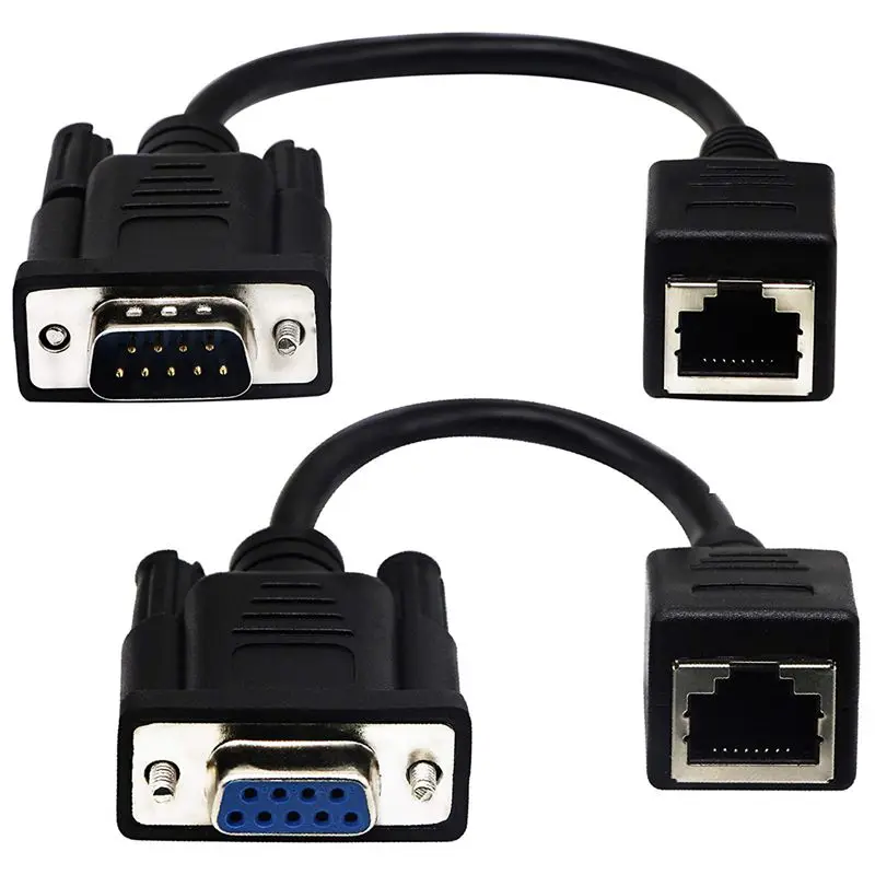 RJ45 to RS232 Cable, DB9 9-Pin Serial Port Female&Male to RJ45 Female Cat5/6 Ethernet LAN Console(18CM/7Inch)2Pack
RJ45 to RS232 Cable, DB9 9-Pin Serial Port Female&Male to RJ45 Female Cat5/6 Ethernet LAN Console(18CM/7Inch)2Pack