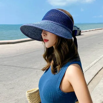 Sun Protection Visor Hat Women New 2020 Collapsible Summer Straw Hats Beach Cap Bow Chapeu feminino gorra mujer Sunhat
Sun Protection Visor Hat Women New 2020 Collapsible Summer Straw Hats Beach Cap Bow Chapeu feminino gorra mujer Sunhat