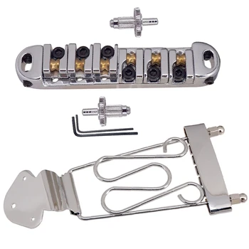 1 Set Electric Guitar Roller Saddles Bridge String Tailpiece, with Small Lock Posts Anchors and Wrenches - Silver
1 Set Electric Guitar Roller Saddles Bridge String Tailpiece, with Small Lock Posts Anchors and Wrenches - Silver
