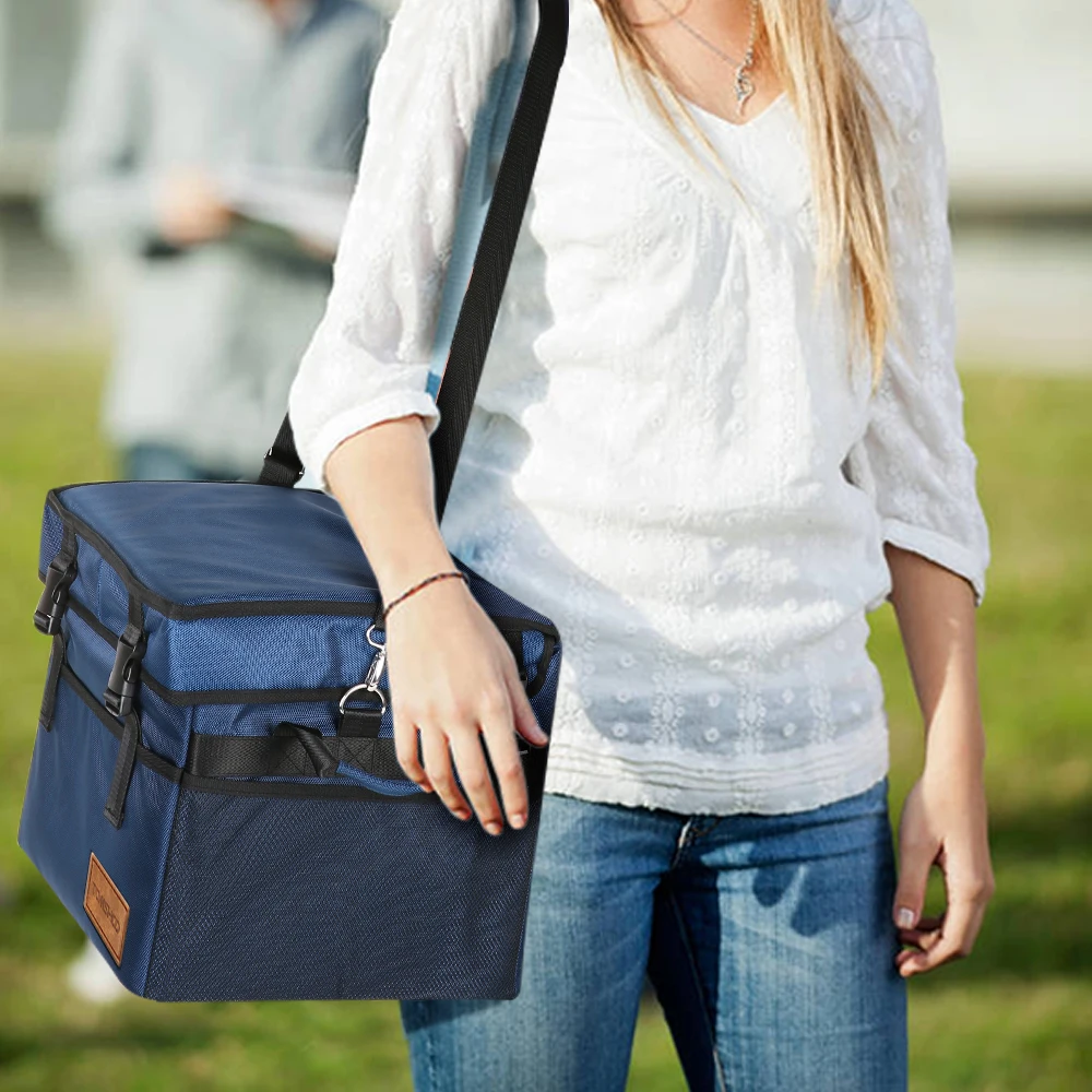 TOMSHOO 18L / 28L Large Capacity Insulated Lunch Bag with Unique Buckle Design Reusable Foldable Cooler Tote Grocery Bag
TOMSHOO 18L / 28L Large Capacity Insulated Lunch Bag with Unique Buckle Design Reusable Foldable Cooler Tote Grocery Bag