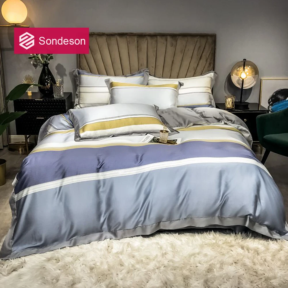Sondeson Luxury 6A Grade 100% Silk Stripe Bedding Set 25 Momme Silk Duvet Cover Pillowcase Bed Linen Queen King Free Shipping
Sondeson Luxury 6A Grade 100% Silk Stripe Bedding Set 25 Momme Silk Duvet Cover Pillowcase Bed Linen Queen King Free Shipping