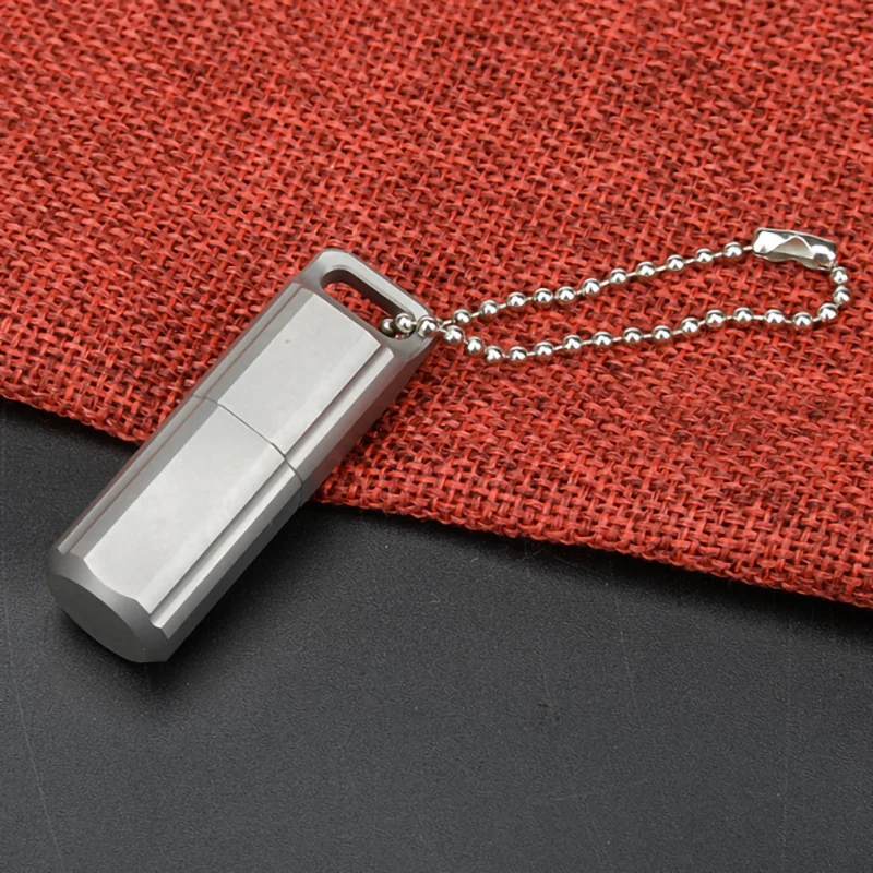 Titanium Alloy Sealed Pill Case EDC Waterproof Capsule Container Tank Multifunctional Cigarette Packaging Storage Bottle QW
Titanium Alloy Sealed Pill Case EDC Waterproof Capsule Container Tank Multifunctional Cigarette Packaging Storage Bottle QW