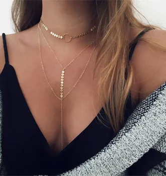 Jewelry popular elements Street Photo fashion women's necklaces summer versatile Sequin multi-layer Necklace c1396
Jewelry popular elements Street Photo fashion women's necklaces summer versatile Sequin multi-layer Necklace c1396