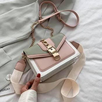 Contrast color PU leather crossbody bag for women 2020 Summer Travel small shoulder crossbody bag ladies Cross bag
Contrast color PU leather crossbody bag for women 2020 Summer Travel small shoulder crossbody bag ladies Cross bag