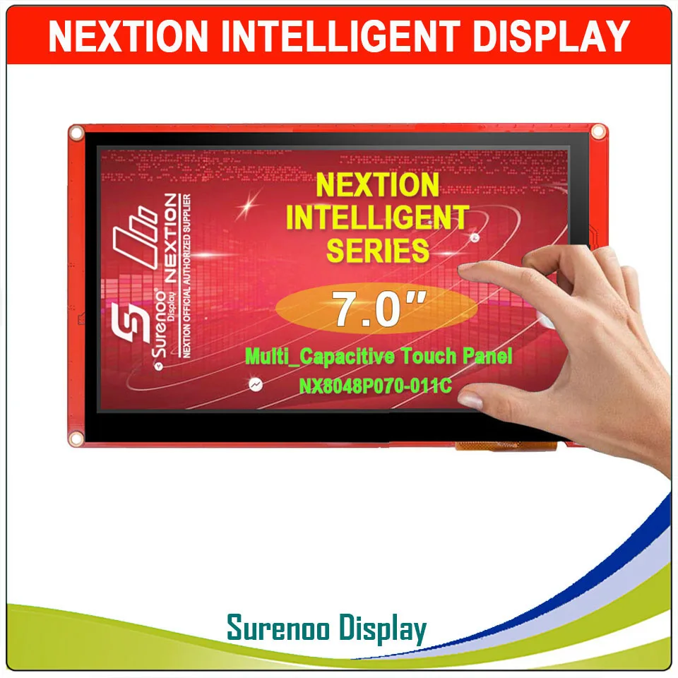 

7.0" NX8048P070 Nextion Intelligent HMI USART UART Serial TFT LCD Module Display Resistive or Capacitive Touch Panel for Arduino