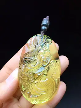 Natural Yellow Citrine Quartz Crystal Pendant 60x37x15mm Gemstone Women Men Dragon Wealthy Bead Necklace AAAAA 
Natural Yellow Citrine Quartz Crystal Pendant 60x37x15mm Gemstone Women Men Dragon Wealthy Bead Necklace AAAAA