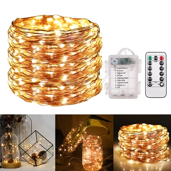 Battery Operated Fairy Lights 10M 100LED Remote Control Timer Twinkle String Lights 8 Modes Christmas Garland Firefly Lights
Battery Operated Fairy Lights 10M 100LED Remote Control Timer Twinkle String Lights 8 Modes Christmas Garland Firefly Lights