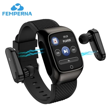 Femperna TWS Wireless Earphone Bluetooth Smart Watch with Heart Rate Monitor Men Smartwatch Music Control for Android IOS Phone 
Femperna TWS Wireless Earphone Bluetooth Smart Watch with Heart Rate Monitor Men Smartwatch Music Control for Android IOS Phone
