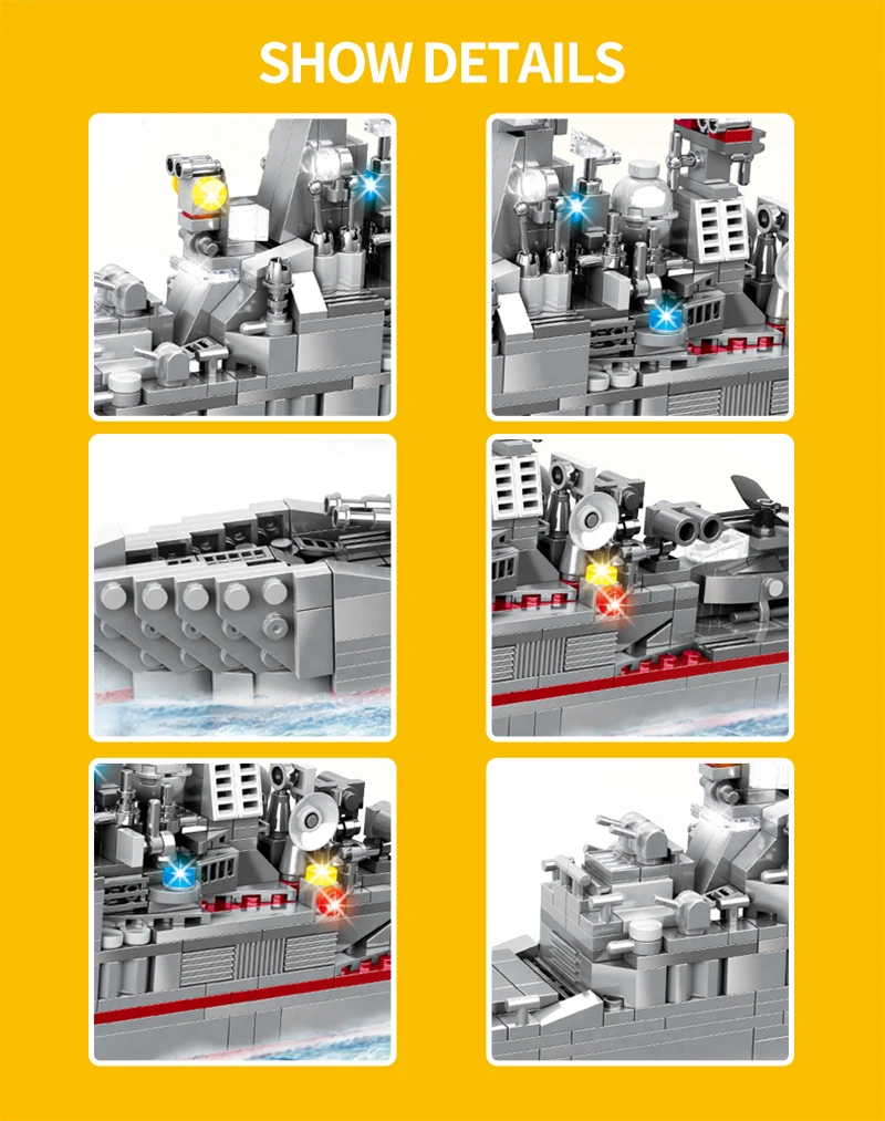 778PCS Building Blocks Military Army with Big Boat WW2 Military Army LegoINGlys Blocks Bricks toy Birthday Gift Children 2020 (3)