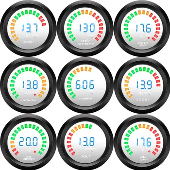 52mm LED 2 IN 1 Tachometer + Voltage display rpm meter Boost gauge bar psi/Vacuum/Water temp/Oil temp/Oil pressure/Voltmeter Car
52mm LED 2 IN 1 Tachometer + Voltage display rpm meter Boost gauge bar psi/Vacuum/Water temp/Oil temp/Oil pressure/Voltmeter Car