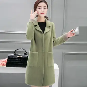 Middle Aged Women Casual Pockets Faux Mink Fur Coat Female Solid Knitted Cardigans Ladies Single-breasted Sweater Outwear Z205
Middle Aged Women Casual Pockets Faux Mink Fur Coat Female Solid Knitted Cardigans Ladies Single-breasted Sweater Outwear Z205