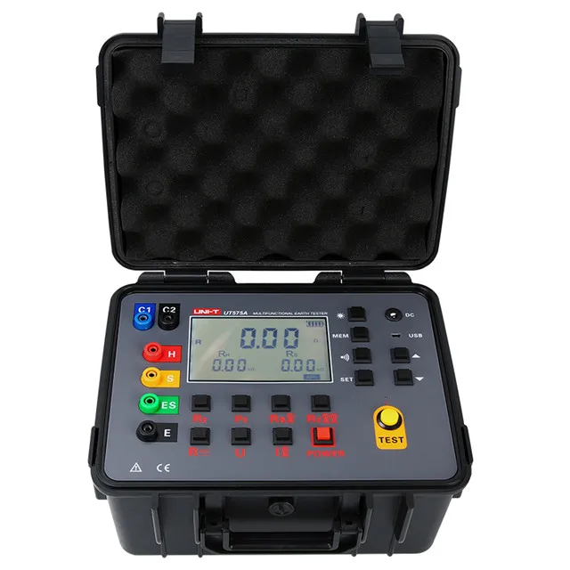 UNI-T UT575A high precision, high stability and anti-interference ability data storage double clamp grounding resistance tester
UNI-T UT575A high precision, high stability and anti-interference ability data storage double clamp grounding resistance tester