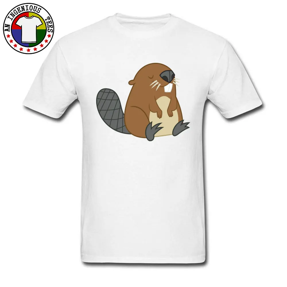 

Cartoon Lazy Beaver Crazy T Shirts Hip Hop Crewneck T-shirts Wholesale Good Tee Shirt Homme Interesting Tees