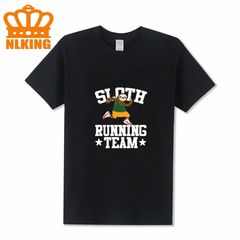 Забавная футболка для ленивецов и команды по бегу милая с мультяшным принтом