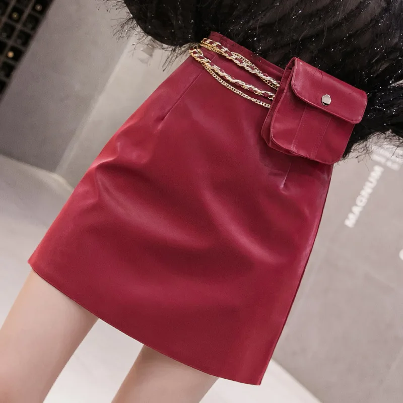 Photo Shoot 2019 Autumn And Winter High Waist Slimming with Chain Wallet PU Leather Skirt INS Versatile Fashion Solid Color A- l
Photo Shoot 2019 Autumn And Winter High Waist Slimming with Chain Wallet PU Leather Skirt INS Versatile Fashion Solid Color A- l