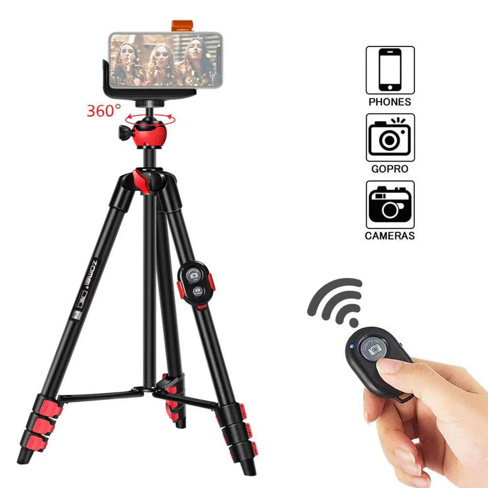 For ZOMEI T60 Mobile Phone Holder With Bluetooth Remote Control Camera Tripod For Iphone/Galaxy/Huawei/Xiaomi For Gopro For SLR
For ZOMEI T60 Mobile Phone Holder With Bluetooth Remote Control Camera Tripod For Iphone/Galaxy/Huawei/Xiaomi For Gopro For SLR