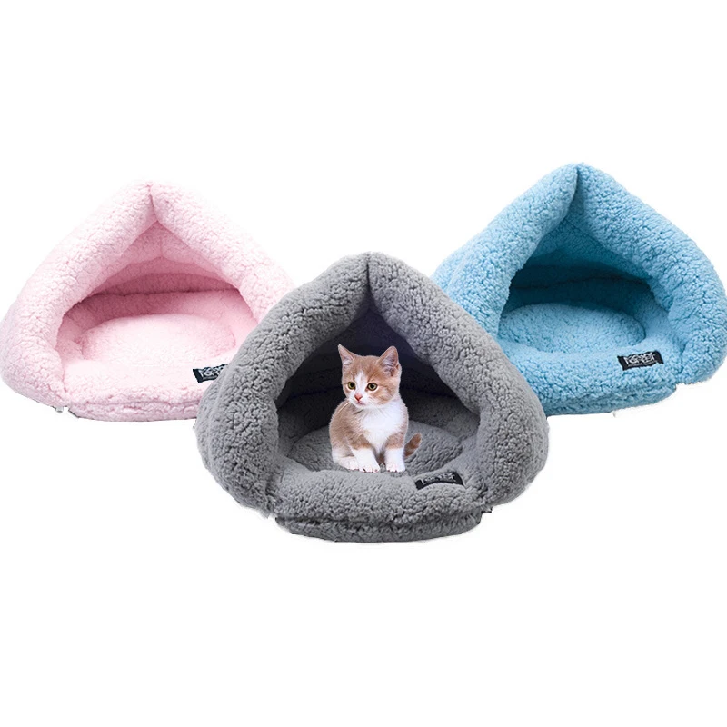 

1PC Pet Dog Bed Cute Puppy Sofa Warming Dog House Soft Dog Nest Winter Kennel Cat Plush Mat Cage Cotton Candy Style Pet Tent