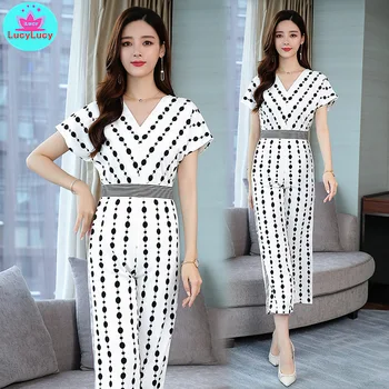 Female summer 2019 new wave point nine points wide leg women's chiffon jumpsuit Regular Dot Office Lady
Female summer 2019 new wave point nine points wide leg women's chiffon jumpsuit Regular Dot Office Lady