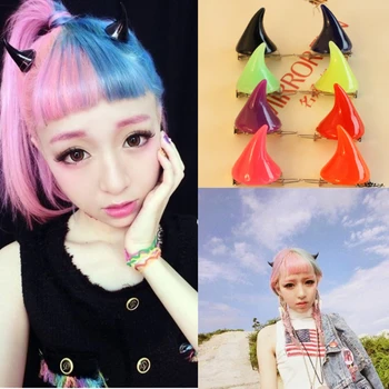 1 Pair/set Devil Horns Hair clip Rainbow Colors Cosplay Accessories Unisex Lovely Headwear Hair Clip Stage Show Halloween
1 Pair/set Devil Horns Hair clip Rainbow Colors Cosplay Accessories Unisex Lovely Headwear Hair Clip Stage Show Halloween